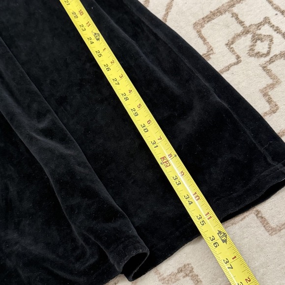 Juicy Couture Sweater Dress Womens Large Black Velour Cowl Neck Empire Waist - Picture 3 of 8